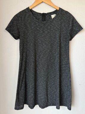 Blu Pepper Short Sleeve Black & White Striped A-Line Dress Women’s Size S